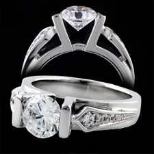 Eddie Sakamoto 18k gold side diamond ring