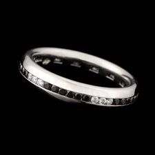 Whitney Boin wedding band with black and white diamonds