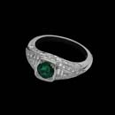 This gorgeous platinum ring from the Pearlman's Collection features a stunning .75 emerald and shimmers with .98cts. in diamonds.