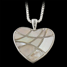 Metalsmiths Sterling mosaic heart necklace