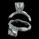 This is the Michael B Infinity Unlimited Love engagement ring.  The band has a unique pave twisted-shank with diamond tips and prongs. The engagement ring is set with 152 diamonds weighing .65ct.  VVS E-F, ideal cut diamonds. 3.5mm width.  Matching wedding band also available, 57P1.  Please call for center stone pricing.  