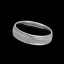 Designed by Christian Bauer, this great 6.0mm platinum wedding band is also available with 18K yellow gold stripes. 