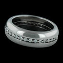 Inner Secrets platinum diamond Eternity Halo wedding band from Steven Kretchmer.  The ring is set with .36ct of VVS E-F quality diamonds and is engraveable. Price is for inner band in platinum in a size 6.