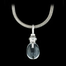 Kieselstein-Cord Necklace 61E3: Kieselstein-Cord sterling silver, rock quartz crystal and diamond hope stone pendant. Kieselstein-Cord Necklace 61E3 jewelry