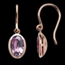 A pretty Bastian Inverun Sterling Silver Rose Gold Plated Oval Amethyst earrings. The carat weight of the amethyst is 2.30ct. These earrings have a secure hookwire and looks great on any skin tone.