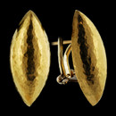 Gurhan Earring 67GG2: Gurhan's marquis hammered dome earrings with clip-post backs. Gurhan Earring 67GG2 jewelry
