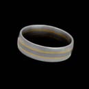 Christian Bauer designed this gents platinum and 18K yellow gold wedding band. The piece measures 6.5mm.
