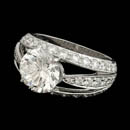 From Gumuchian's ''Luna'' collection a beautiful platinum and diamond engagement ring. The diamond weight is 1.45ct. This ring needs a 3.0ct center diamond. Center diamond not included.