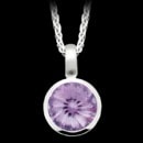 Bastian-Inverun: A Beautiful, unique Sterling Silver highly polished, 2.45ct round Amethyst pendant, approximately 11.65mm. Included with this pendant is a sterling silver chain that measures 17.5 inches in length.