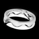 A great looking mens/ unisex 18k white gold Christian Bauer ring. The ring features a cool jagged design going all the way around the ring. The width of the ring is 6.5mm.
