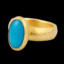 Gurhan turquoise and 24k gold ring