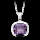 Bastian-Inverun: Very modern, sheik, wear formal or informal whichever pleases you. Sterling Silver 2.89ct Amethyst matted finish pendant; approximately 17.10mm length x 12.73mm wide. Included in the price is a 17.5 inch sterling silver chian.