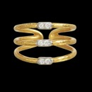This is a single stacking band with 0.144ct, round diamonds with G-H color. Beautifully hand crafted 22k-18k yellow gold and made just for your finger. 