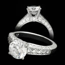 Beautiful 40% pave Scott Kay platinum engagement ring.  The ring is set with .96ctw of diamonds in pave.  The ring measures 4.5mm.  Matching wedding band is 77U1.  Center stone not included. Size 6.5 instock