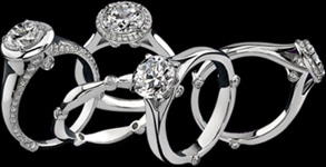 Durnell designer platinum ring group