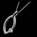 Platinum and diamond large Mango pendant with 24kt inlay.  Set with a .55ct diamond and suspended on a 18 inch platinum chain.  Can use most size diamonds in this stunning Steven Kretchmer design. Priced without diamond.  Mounting only $3,400.00  34mm x 16mm in size.  Smaller one available.