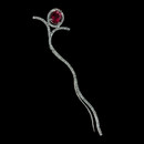 This is the Ruby Dancer diamond pin from Michael B.  The ruby is 1.4ctw and there is .48ctw of pave diamonds. 
