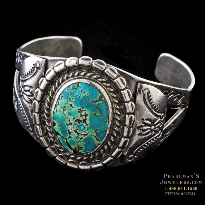 Tommie Tso Sr Vintage Native American Sterling Silver Turquoise Bracelet  For Men - Mountain of Jewels Jewelry & Watches:Ethnic, Regional & Tribal: Bracelets & Charms