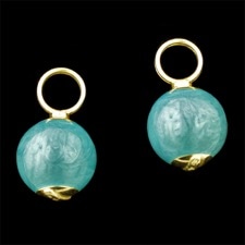 Closeout Jewelry 18kt gold French Enameled ear charms