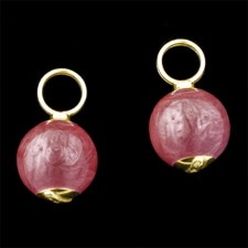 Closeout Jewelry 18kt gold enameled ear charms
