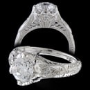 This is one of the most elegant rings you will ever see.  Beautifully hand carved with out of this world filigree. The ring is set with .24ct of VS, F, ideal cut diamonds. Made to hold a 3/4ct to 3.0ct center diamond. (center diamond not included. This design is available in 18kt and 14 kt white and yellow gold. You'll love this.  Handmade in the USA!!