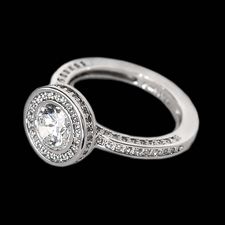 Alex Soldier Platinum and diamond halo engagement ring
