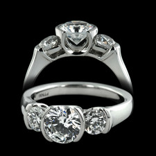 Sholdt  Sholdt platinum three stone engagement ring