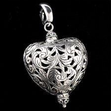 Estate Jewelry Large sterling silver heart/enhanser