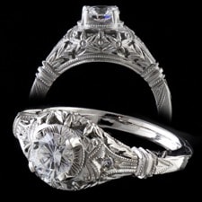 Pearlman's 1930 Vintage Platinum Diamond Edwardian Ring