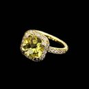 This is a SeidenGang ring done in all 18kt. green gold and diamonds. The ring is set with a 10mm cushion cut lemon citrine and accented with .40ctw in diamonds.