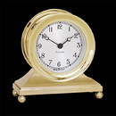 Named for the USS Constitution is this Chelsea clock. It's forged solid brass case hosts a softly reflective silver dial with classically-styled black numerals. Refined details such as a stepped pedestal base and ball feet make this clock the perfect complement to any room. This clock features a precision German quartz movement. The Constitution Clock is also available in nickel finish.
Dimensions: 5 1/2" H x 5 1/4"W x 2 1/8" D
Weight: 5 lbs
Battery Included