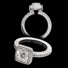 Alex Soldier Ladies platinum princess cut diamond engagement ring