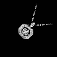 Beverley K 18kt white gold diamond halo pendant