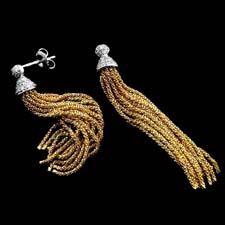 Yuri Ichihashi 18k gold  tassel earrings