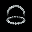 A pure .999 platinum diamond single shared prong purity collection eternity wedding ring by Memoire. This is the finest shared prong made. This ring has 1.05ct of SI G ideal cut diamonds and is 2.2mm in width. The style is available in many different diamond weights.
