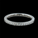 An unending circle of dazzling infinity wedding band with diamonds set in platinum; the classic symbol of eternity. Total weight of this Sholdt wedding band is .45ctw and is 2mm wide.