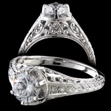 Pearlman's 1930 Vintage Platinum Edwardian diamond ring