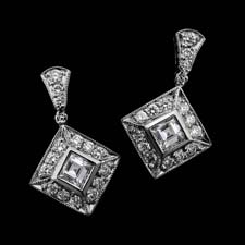 Michael Beaudry platinum and 22kt. yellow gold diamond earrings