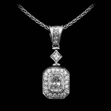 Michael Beaudry platinum and 22kt yellow gold diamond pendant