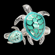 Nicole Barr Sterling silver turtle ring