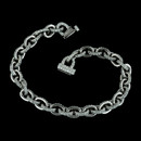Simply stunning chain link bracelet from Michael B.  This platinum  bracelet has pave set diamonds that cover each individual link and also the clasp and is 3.24ctw.    