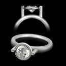 Whitney Boin platinum post engagement ring with matte finish band. The band is 3.5mm in width. One of the most stunning rings you will ever see.  This ring is available in a 3.0mm width band  also.