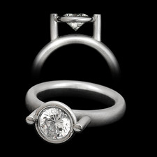 Whitney Boin platinum post engagement ring