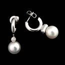 Whitney Boin post platinum diamond and south sea pearl earrings.