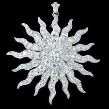 Estate Jewelry Star burst of diamonds pin