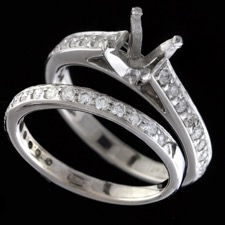 Closeout Jewelry diamond wedding set semi mount