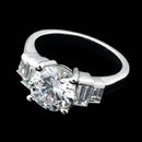 Sasha Primak platinum and diamond engagement ring with .80ctw of full-cut diamond sides. Center stone not included.