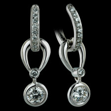 Daily Diamond Earrings - Daily wear, SOLO set diamond hoops with another perfect, interchangeable enhancer by Durnell - Ideal cut round brilliants in a clean, contemporary drop.  Very light on the ear - winning look in any setting.