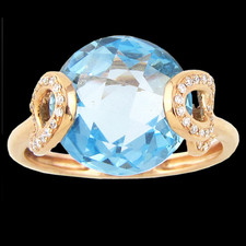 Bellarri BLue topaz and diamond ring