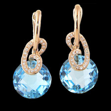 Bellarri Bellarri Blue topaz diamond earrings